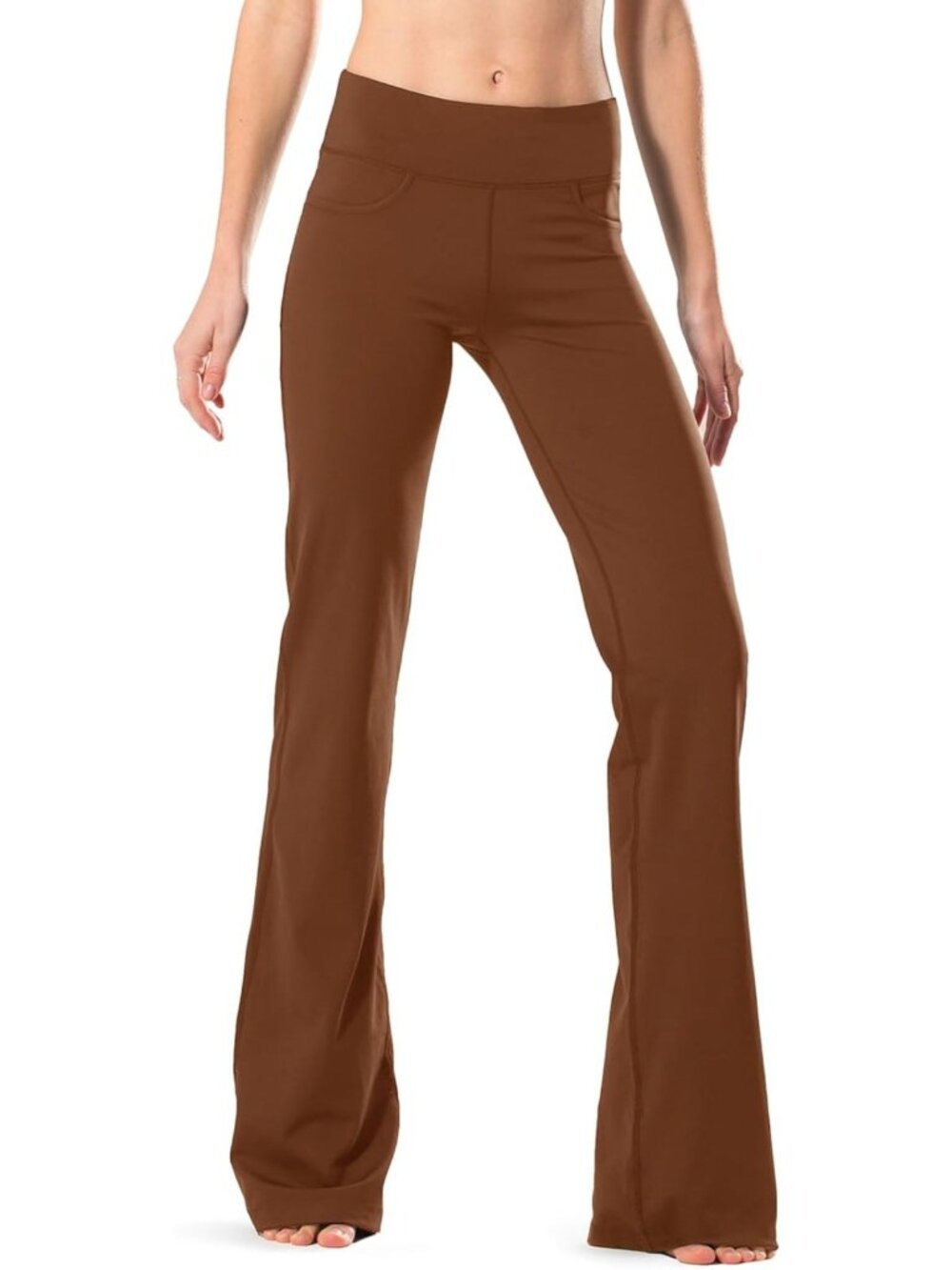 Flared Leg Bootcut Yoga Pants with Pockets - Regular & Tall Inseam Options